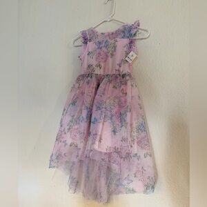 Zenzi Pink Floral Kids Formal Dress